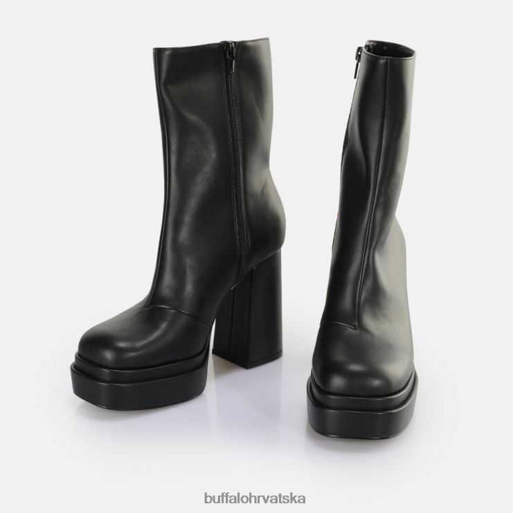 crno Buffalo svibanj zip boot mid ankle boot vegan |čizme TDD6T533